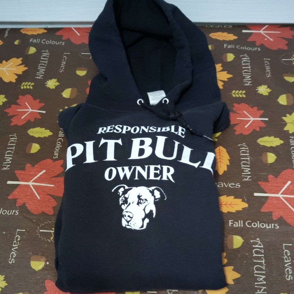 Jerzees Black Pit Bull Owner Hoodie